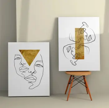 Pikturë dekorative në kanavacë (2 copë), Wallity, 2KNV4251, 50x70cm