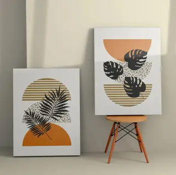 Pikturë dekorative në kanavacë (2 copë), Wallity, 2KNV4253, 50x70cm