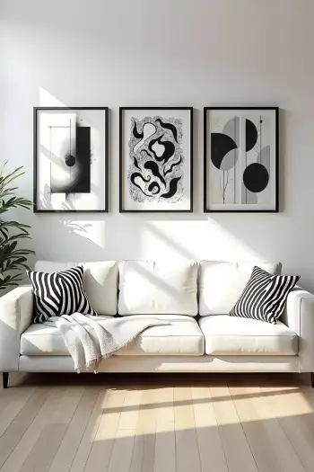 Pikturë dekorative me kornizë MDF (3 copë), Wallity, Huhu425, 20x30cm