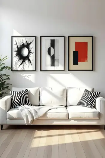 Pikturë dekorative me kornizë MDF (3 copë), Wallity, Huhu424, 20x30cm