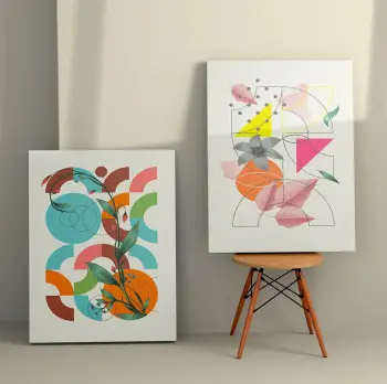 Pikturë dekorative në kanavacë (2 copë), Wallity, 2KNV4283, 50x70 cm
