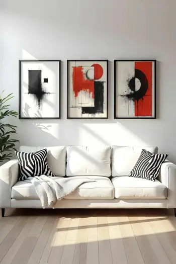 Pikturë dekorative me kornizë MDF (3 copë), Wallity, Huhu441, 20x30cm