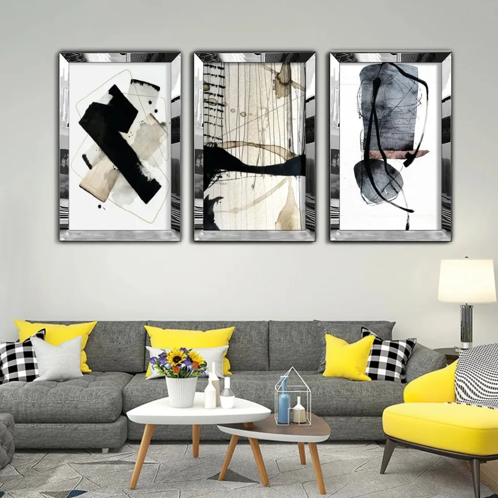 Pikturë dekorative MDF-Plexiglass (3 copë), Wallity, Huhu408, 40x60cm - 1