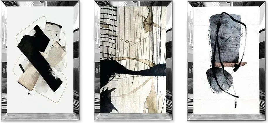 Pikturë dekorative MDF-Plexiglass (3 copë), Wallity, Huhu408, 40x60cm - 2