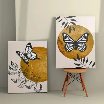 Pikturë dekorative në kanavacë (2 copë), Wallity, 2KNV4322, 50x70cm