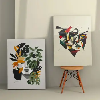 Pikturë dekorative në kanavacë (2 copë), Wallity, 2KNV4329, 50x70cm