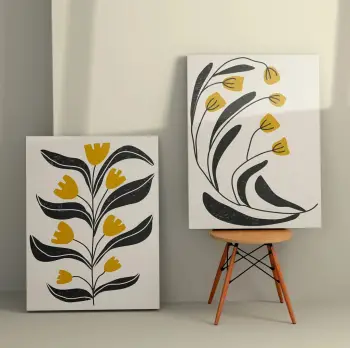 Pikturë dekorative në kanavacë (2 copë), Wallity, 2KNV4321, 50x70