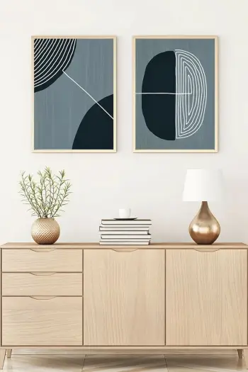 Pikturë dekorative me kornizë MDF (2 copë), Wallity, Huhu113, 30x40cm