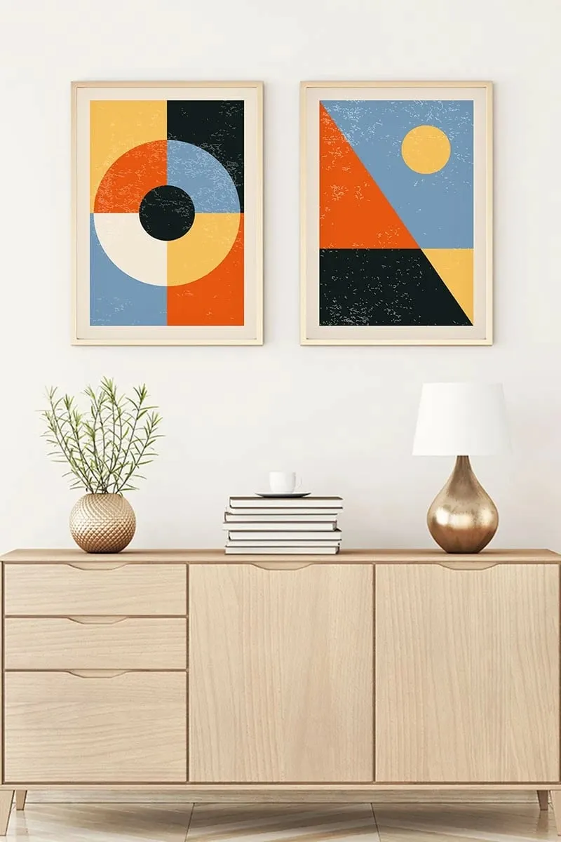 Pikturë dekorative me kornizë MDF (2 copë), Wallity, Huhu10, 30x40cm - 1