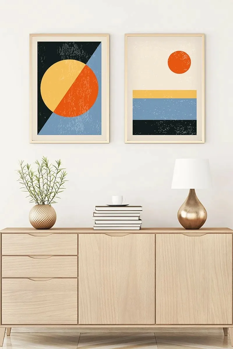 Pikturë dekorative me kornizë MDF (2 copë), Wallity, Huhu11, 30x40cm - 1
