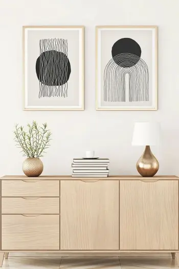 Pikturë dekorative me kornizë MDF (2 copë), Wallity, Huhu137, 30x40cm