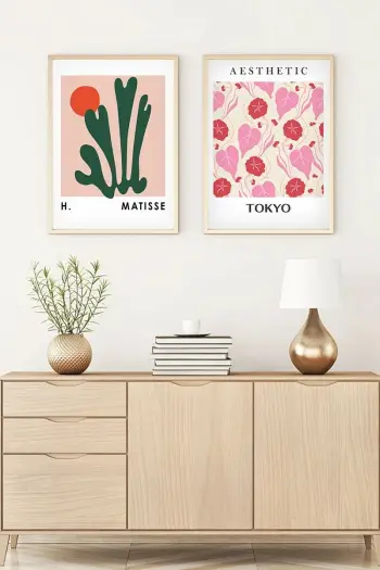 Pikturë dekorative me kornizë MDF (2 copë), Wallity, Huhu166, 30x40