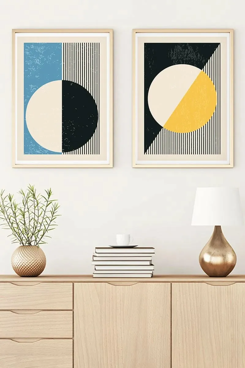 Pikturë dekorative me kornizë MDF (2 copë), Wallity, Huhu19, 30x40cm - 1