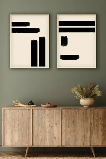 Pikturë dekorative me kornizë MDF (2 copë), Wallity, Huhu200, 30x40cm