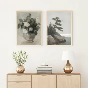 Set pikturash dekorative me kornizë MDF, shumëngjyrëshe, Wallity Huhu275, 30x40cm (2 copë)