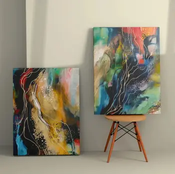 Pikturë dekorative në kanavacë (2 copë), Wallity, 2KNV4380, 50x70cm