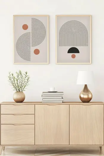 Pikturë dekorative me kornizë MDF (2 copë), Wallity, Huhu62, 30x40cm