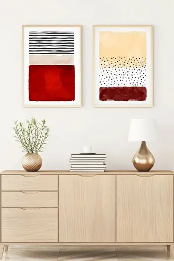 Pikturë dekorative me kornizë MDF (2 copë), Wallity, Huhu56, 30x40cm