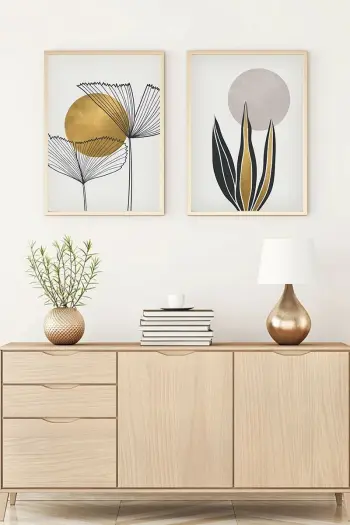 Pikturë dekorative me kornizë MDF (2 copë), Wallity, Huhu77, 30x40cm
