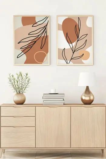 Pikturë dekorative me kornizë, MDF, 2 copë, Wallity, Huhu60, 30x40cm