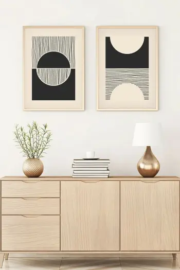 Pikturë dekorative me kornizë MDF (2 copë), Wallity, Huhu80, 30x40cm