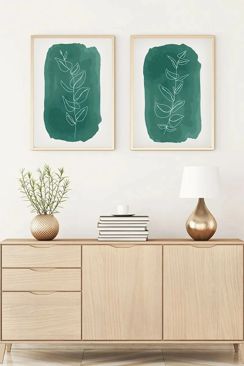 Pikturë dekorative me kornizë, MDF, 2 copë, Wallity, Huhu89, 30x40cm - 1
