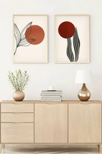 Pikturë dekorative me kornizë MDF (2 copë), Wallity, Huhu84, 30x40