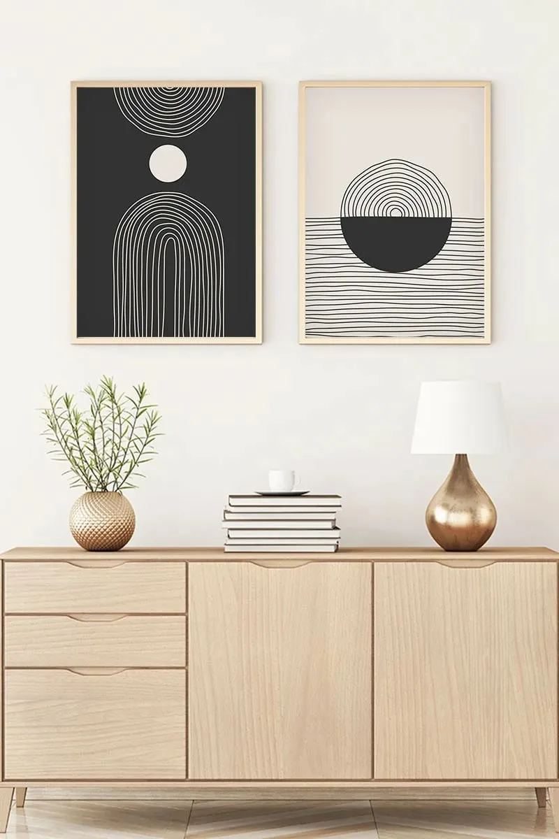 Pikturë dekorative me kornizë, MDF, 2 copë, Wallity, Huhu88, 30x40cm - 1