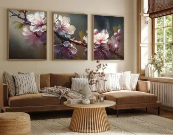 Pikturë dekorative me kornizë MDF (3 copë), Wallity, Huhu222, 30x40cm