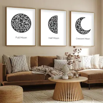 Pikturë dekorative me kornizë MDF (3 copë), Wallity, Huhu225, 30x40cm