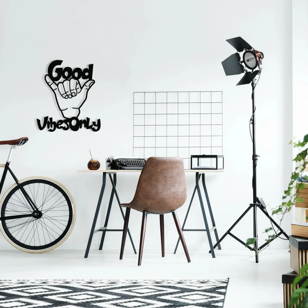 Aksesor dekorativ metalik për mur, Wallity, Good Vibes Only - 2