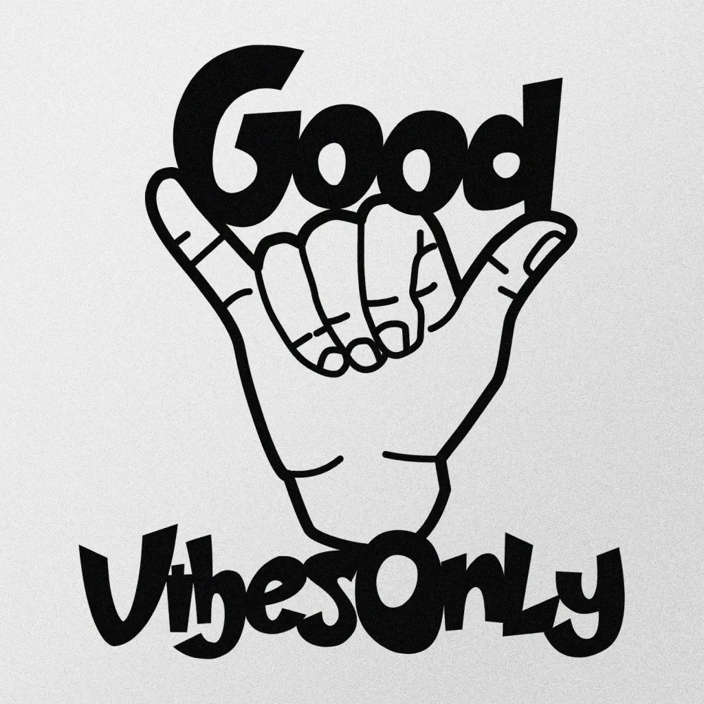 Aksesor dekorativ metalik për mur, Wallity, Good Vibes Only - 4