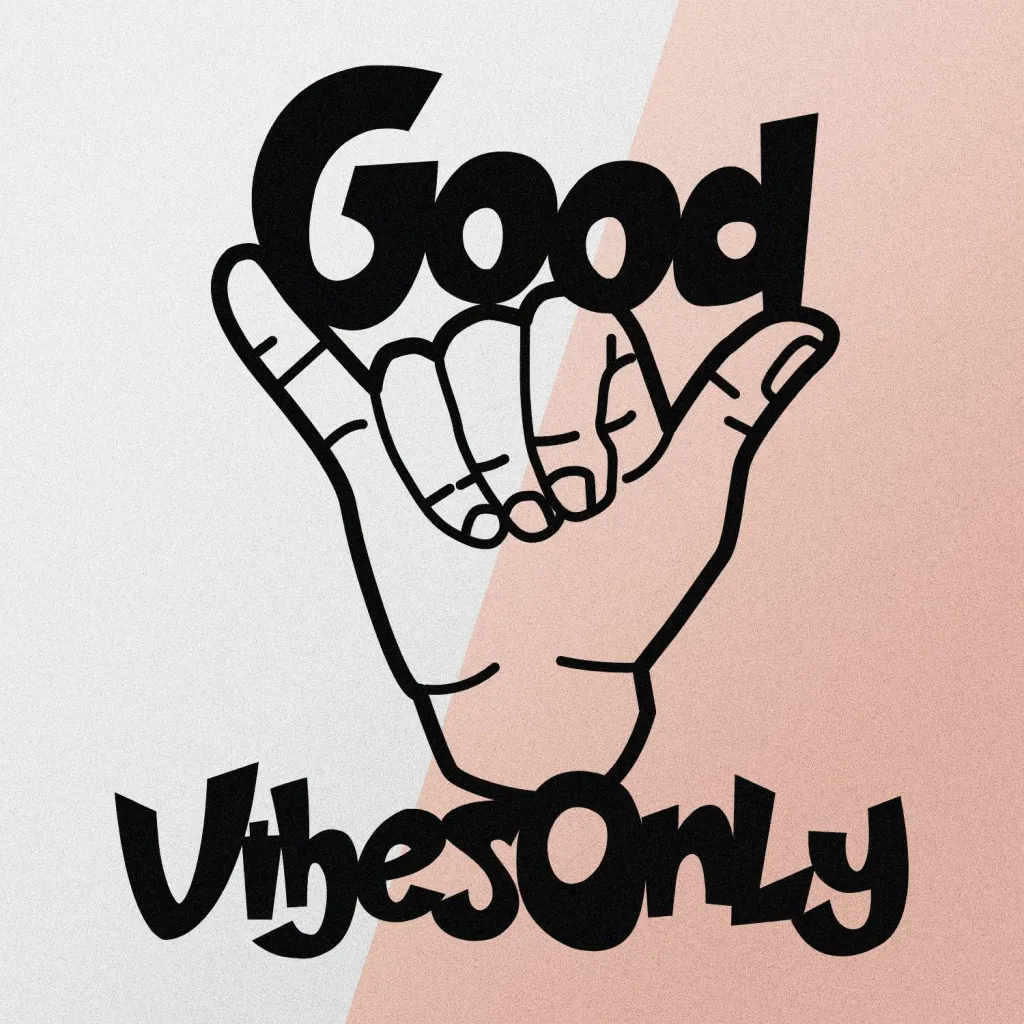 Aksesor dekorativ metalik për mur, Wallity, Good Vibes Only - 5