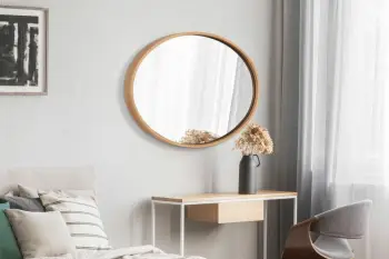 Pasqyrë elips, dru lisi, Skye Decor