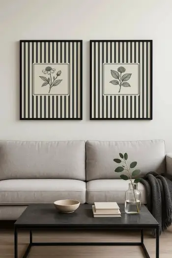 Set pikturash dekorative me kornizë MDF, 2 copë, Wallity, Czgl3, 35x50cm