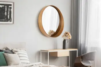 Pasqyrë dekorative, ngjyrë lisi, Skye Decor, Bias 60