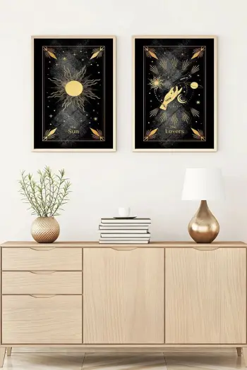 Pikturë dekorative me kornizë, MDF, 2 copë, Wallity, Huhu178, 50x35cm