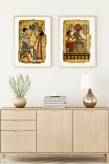 Pikturë dekorative me kornizë, MDF, 2 copë, Wallity, Huhu180, 50x35cm