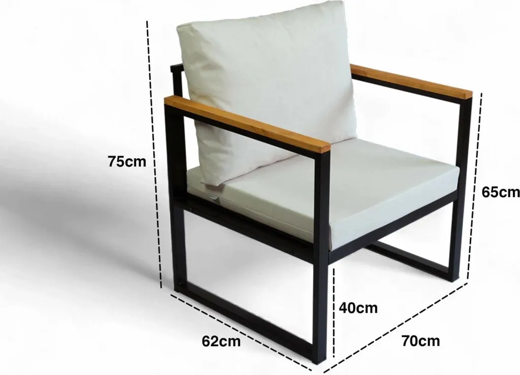 Set lounge për kopsht Skye Decor, CPT5545-75, bezhë - 5