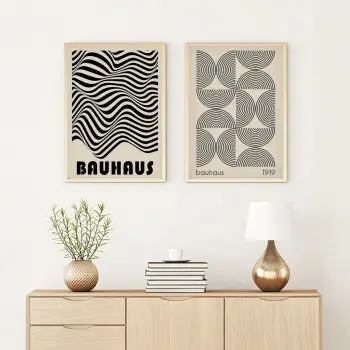 Pikturë dekorative me kornizë, 2 copë, MDF, Wallity, Huhu247, 50x35cm
