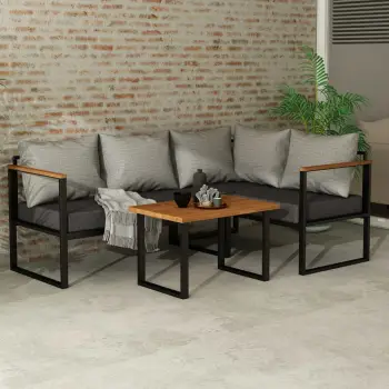 Set lounge për kopsht Skye Decor, gri dhe antracit, CPT5516-190