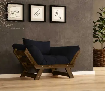 Karrige për kopsht, një vend, Skye Decor, CPT8139-140, ngjyrë arre dhe e zezë