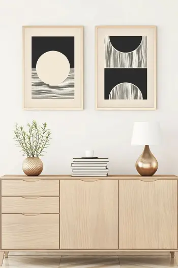 Pikturë dekorative me kornizë, MDF, 2 copë, Wallity, Huhu79, 50x35cm