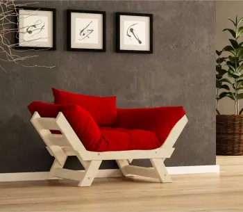 Karrige për kopsht një vend, Skye Decor, natyrale e kuqe, CPT8145-140