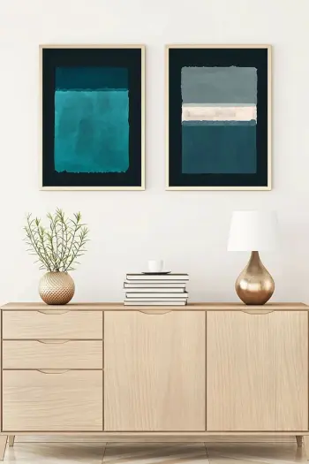 Pikturë dekorative me kornizë MDF (2 copë), Wallity, Huhu90, 50x35cm