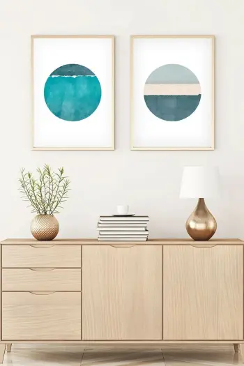 Pikturë dekorative me kornizë MDF (2 copë), Wallity, Huhu71, 50x35cm