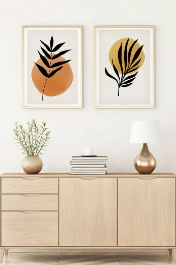 Pikturë dekorative me kornizë MDF (2 copë), Wallity, Huhu99, 50x35cm