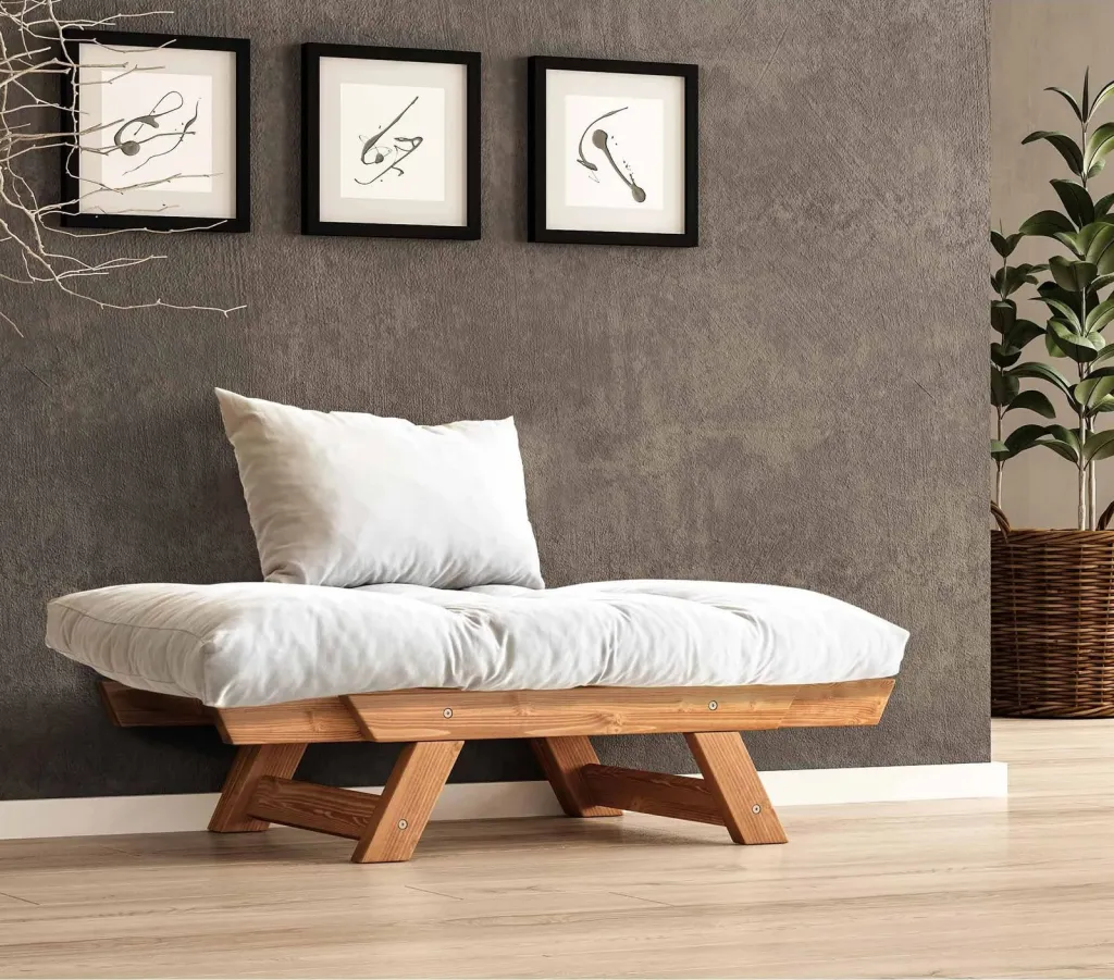 Karrige kopshti një vend, Skye Decor, CPT8151-140, ngjyrë teak dhe e bardhë - 3
