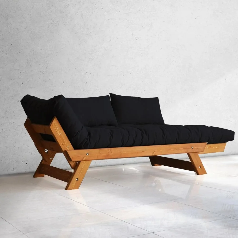 Divan kopshti dy vendësh, Skye Decor, CPT8105-210, ngjyrë teak dhe e zezë - 2