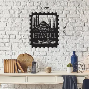 Aksesor dekorativ metalik për mur, Wallity, pullë Istanbul